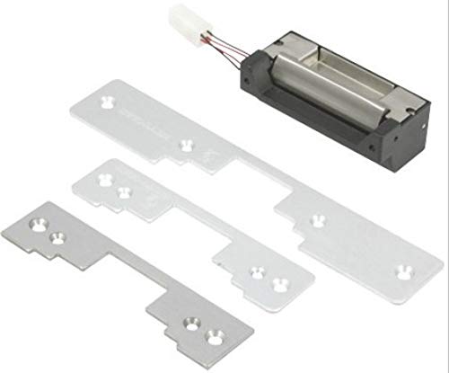 Seco-Larm SD-996C-NUQ Enforcer Universal Electric Door Strike for Metal and Wood Doors, Includes 3 Faceplates for Nearly Any Door Type, Field-selectable Dual-voltage 12/24 VDC Operation