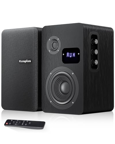 Orroplus Powered Bookshelf Speakers, Vinyl Record Player Speakers with 4 Inch Woofer, Active...