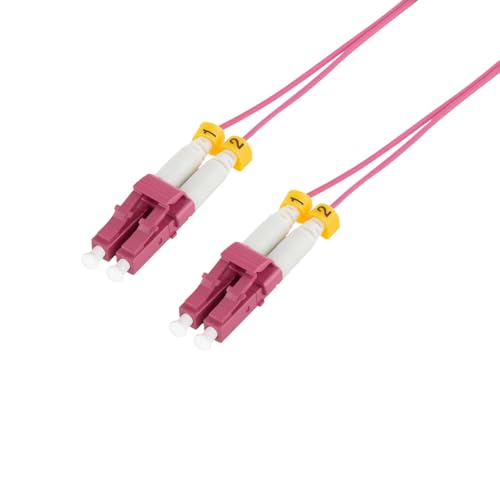 LogiLink FS4LC05 câble patch à fibre optique OM4 LC-LC duplex extra fin et performant - 5