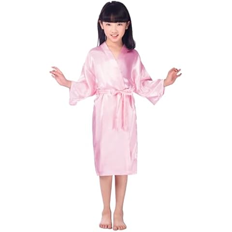 VeiOh Girls Satin Kimono Robe Cover