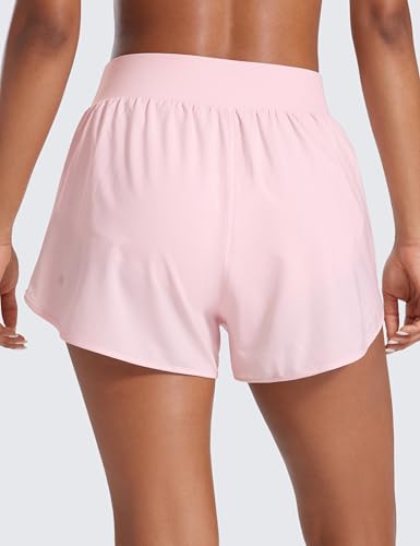 CRZ YOGA High Waisted Dolphin Shorts for Women 3" for Running Athletic Workout Gym with Zipper Pockets Liner2