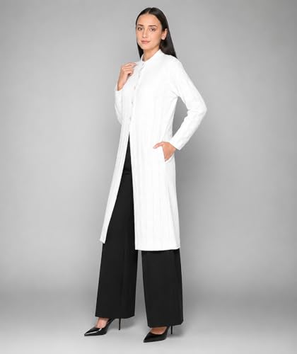 Image of HAUTEMODA Women Wollen Self Design Long Coat /Sweater for Winters