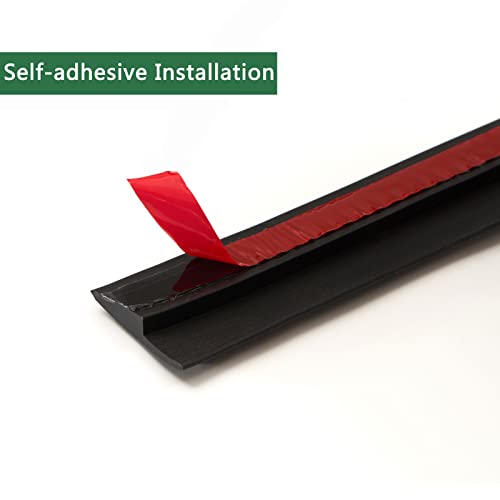 Aishang Hai Floor Transition Strip Self Adhesive, Pvc Flooring Threshold Edging Trim Strip Suitable For Carpet Threshold Transition With A Height Less Than 3 Mm Black,6.56 Feet #TOP4