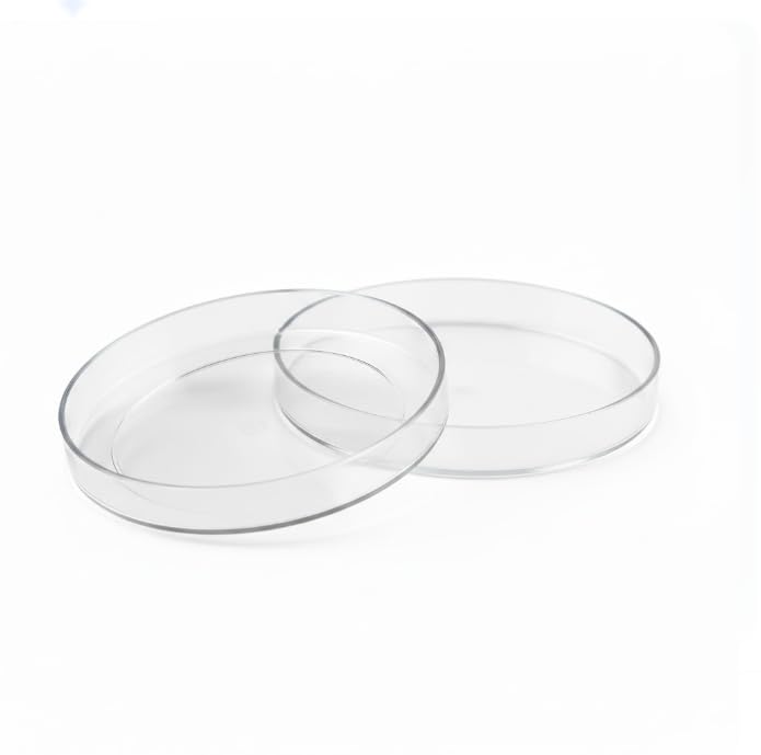 Image of Genxx Polypropylene Petri dish 125 mm (PACK OF 2) Clear and Unbreakable Lab Culture Dish, Autoclavable Plastic Petri Plate for Science Experiments and Laboratory Use