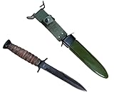 WWII Trench Knife Reproduction Combat Tacticle Stacked Leather Handle