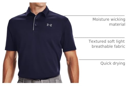 Under Armour Men's Tech Golf Polo , Midnight Navy (410)/Graphite, XX-Large by Under Armour - Used condition - US$45.00
