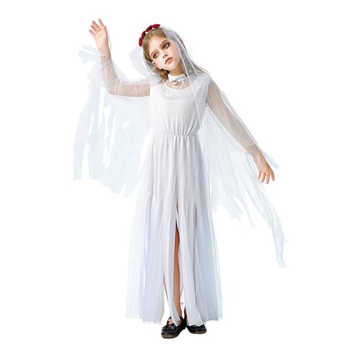 Disfraces de Halloween para gótico vestido largo de fiesta mujer con malla rosa y tocado 2
