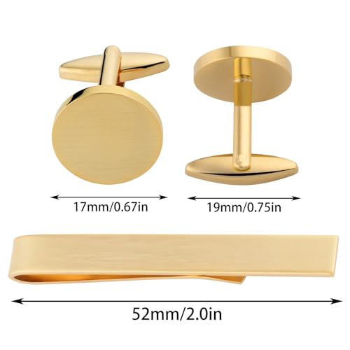 GWD Cufflinks and Tie Clip Set for Men Personalized Cuff Links Business Wedding Father's Day Gift2