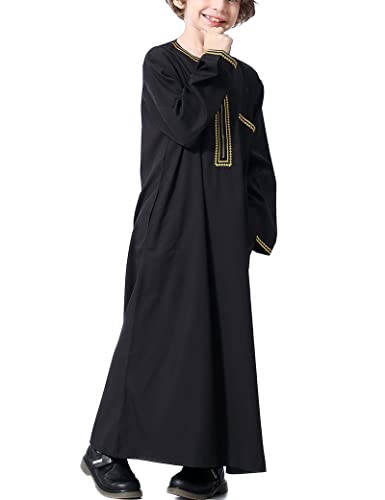 Aomesinc Islamic Boys Jubba Thobe, Saudi Arabia Islamic Clothing, Fashion Boy’s Muslim Long Sleeves Kids Robe