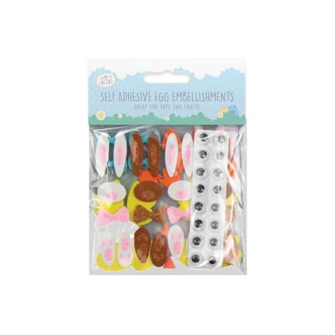 Gen Imports EAS4704 Adhesive Easter Egg Embellishments | Foam | 44pcs Decor, Multicolor Cover