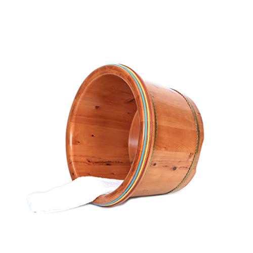 Barril de baño de pies de madera para pedicura miniatura 6