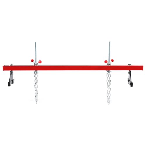 KUAFU Engine Support Bar 1100lbs Capacity Motor Transverse Bar with 2 Points Lift Holder Dual Hook Cross Hoist Engine Hoist for Home Garages & Auto Repair Shop