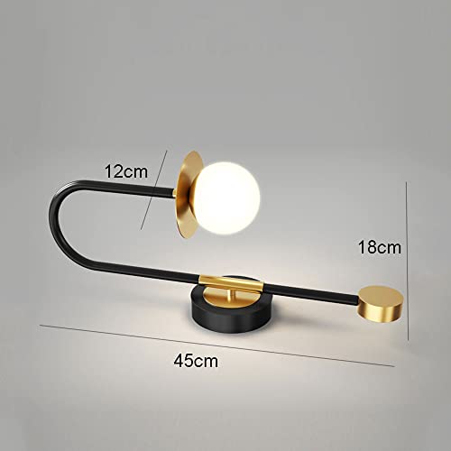 Applique murale du milieu du siècle LED globe pour chambre à coucher