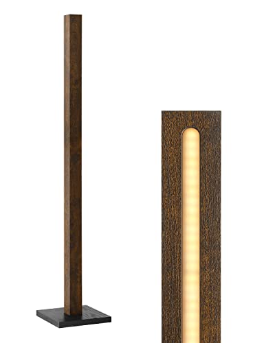 Edishine Modern Wood Corner Floor Lamp, Sleek Dimmable Led Atmosphere Lamp, Minimalist Standing Mood Lighting For Living Room, Bedroom, Studio, Office, 3000K Warm Light, 46" #TOP7