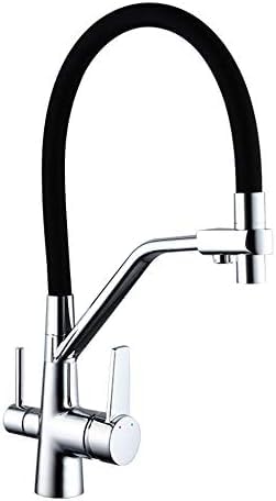 Toque de cocina de 3 vías con filtro de agua Sistema de ósmosis inversa universal 360 ° Spout Spout Multi Function Mixer en instalación de fregadero Diseño de silicona duradero LWX