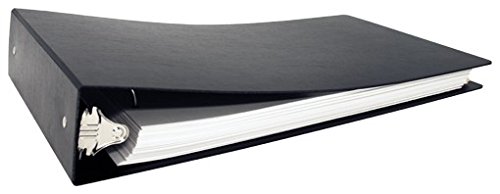 Ruby Paulina 8.5X14 Binder 2" Round Ring Poly (Black) #TOP7