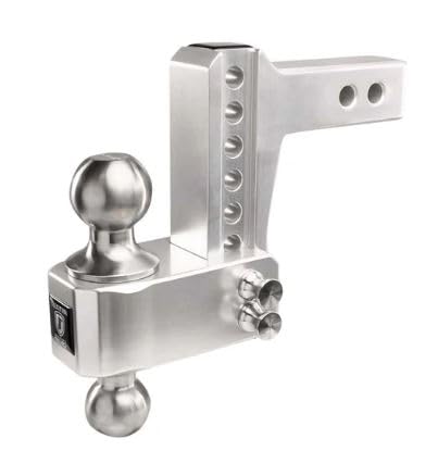 Bulletproof 2.0" Aluminum Medium Duty 4" Drop/Rise Hitch - Stainless