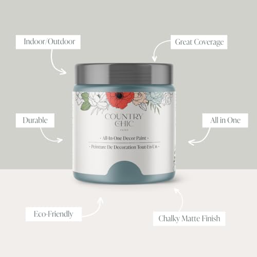 チョークスタイルペイント - 家具 ホームデコレーション クラフト用 - 環境に優しい - オールインワン - ワックス不要 (ナイトフォール[ブルー]、パイント(16オンス)