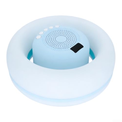 IPX7 - Altavoz flotante impermeable para piscina con luz ambiental colorida, deportes, viajes, 22 cm (azul)