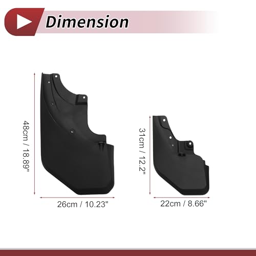 Image of 1 Set Mud Flaps Splash Guards for Toyota Land Cruiser FJ250 2024 Front and Rear Mud Guards W /Mount Accessories