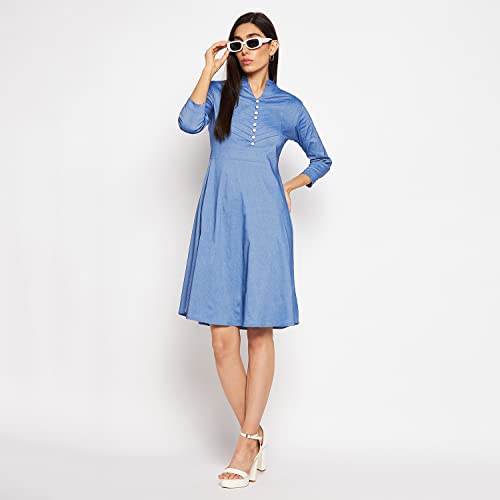 Image of CAMEY Women Striped Cotton Dress
