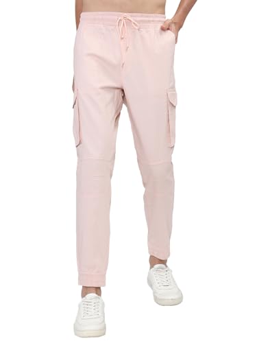 Image of Highlander Men's Cargo Jogger Trousers | Perfect for Casual Outings,Travel & Work Wear with Utility Pockets