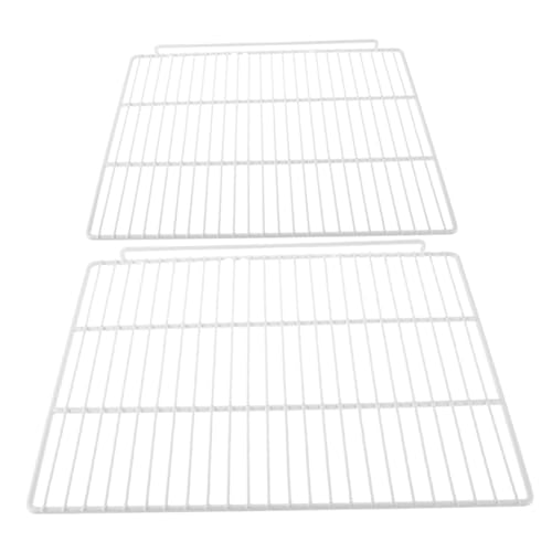 KOMBIUDA Set 2 Ripiani Divisori in Metallo per Congelatore e Frigorifero Pannelli Separatori a Griglia per Migliorare Organizzazione e Circolazione Aria Compatibili Armadietti e Freezer