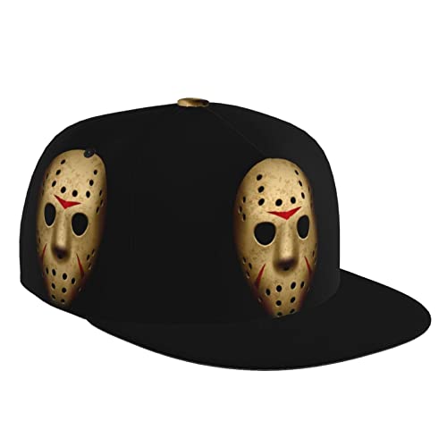 RBAZYFXUJ Gorra de béisbol plana, gorra de béisbol de calavera de terror, sombreros de camionero de hip hop, gorras ajustables para hombres para mujeres, ver fotos, Talla única