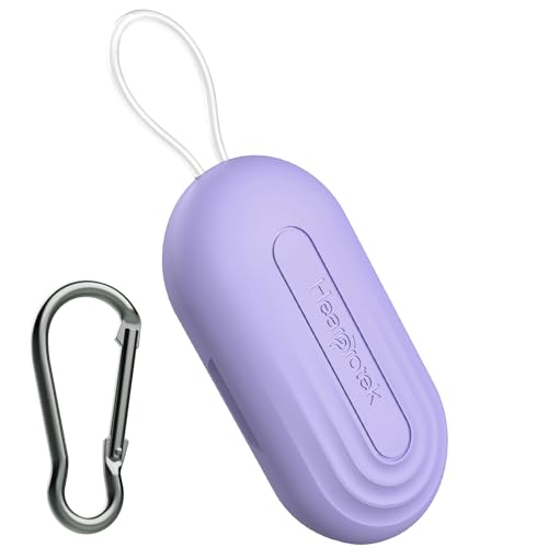 Hearprotek Earplug Cases, Portable Earplug Holder, Mini Storage Case Earbud Plug Organizer Ear Plug Case Durable Small Carrying Case for Travel, Business Trip (Purple)