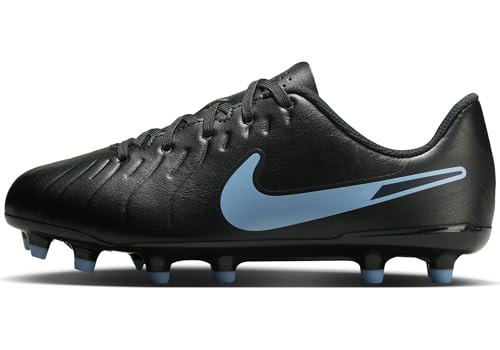 Nike Jr. Tiempo Legend 10 Club Little/Big Kids' Multi-Ground Low-Top Soccer Cleats (Black/Black)