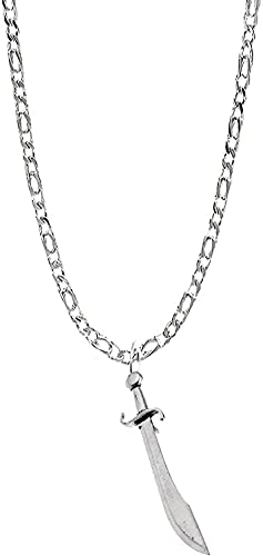 Pendentif fauchon argent 925 collier fait main style médiéval