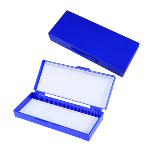 CIYODO 2pcs Microscope Slides Case Storage Tray Glass for Microscope Accessory Lab Science Supplies Reusable Slide Storage Box