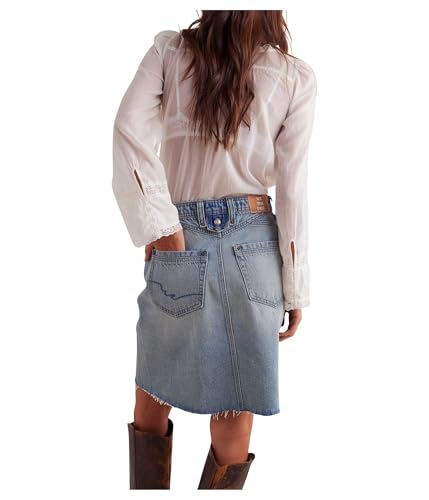 Free People Women's We The Free Suzy Denim Midi Skirt2