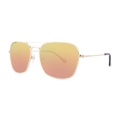 Knockaround Mount Evans Polarized Sunglasses - Squared Aviator Style Sunglasses with Full UV400 Protection