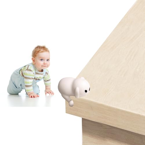 Image of 16 PCS Baby Corner Protector,Silicone Furniture Corner Guard Edge Safety Bumpers,Cute Dogs Corner Protector 3M （White Yellow Brown Pink）