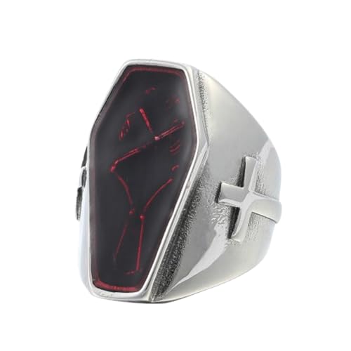 Image of Death Skull Ring for Men Stainless Steel Jewelry Biker Rings Scary Death Ring Skull for Gifts