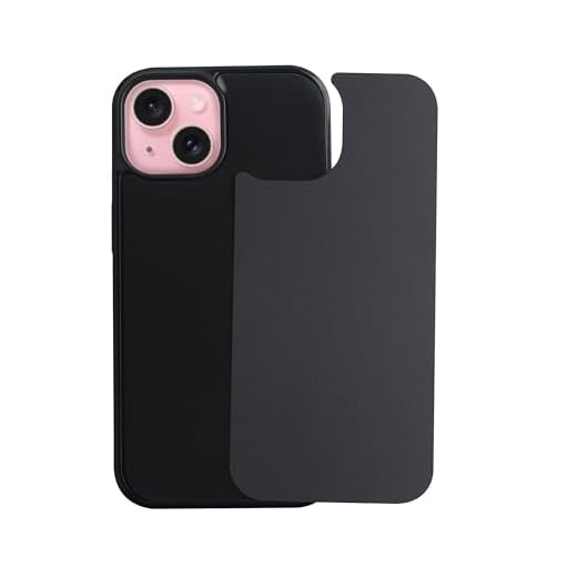 Anti Gravity Phone Case for iPhone 15 Plus, Zero Gravity Case That Sticks to Anything Sticky Quake Magic Nano Suction Adhesive AntiGravity Goat Protective Cover with Dust Proof Film (Black -15Plus)