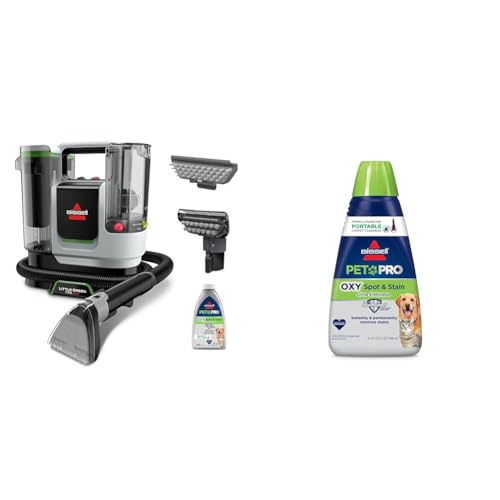 BISSELL Little Green ProHeat SmartMix, Portable Deep Cleaner, Self-Cleaning Tough Stain Tool and Specialized Pet Hair Removal Tool Included + BISSELL® PET PRO OXY Spot & Stain Formula - image 1