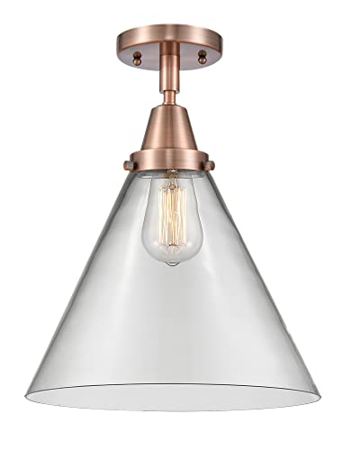 Innovations 447-1C-AC-G42-L One Light Flush Mount from Franklin Restoration Collection