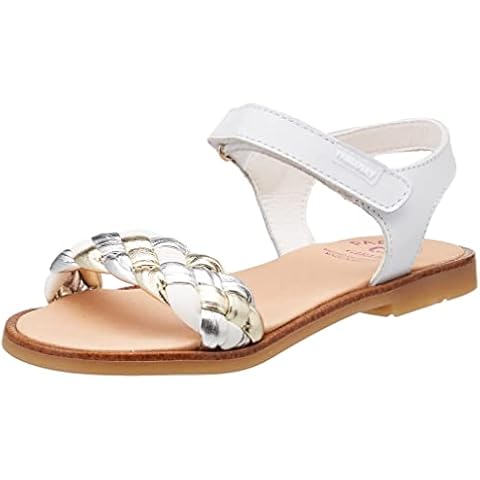 Pablosky 409500 White Flat Sandal for Girls Cover