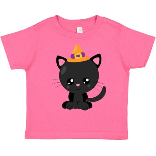 inktastic Halloween Cat, Cute, Black Cat, Witch Hat Toddler T-Shirt