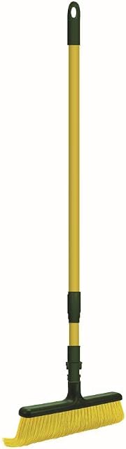 florasun Claw brush with telescopic handle, 40 cm width, handle length extended 1.4 m, long brush with curved bristles, adjustable outdoor brush