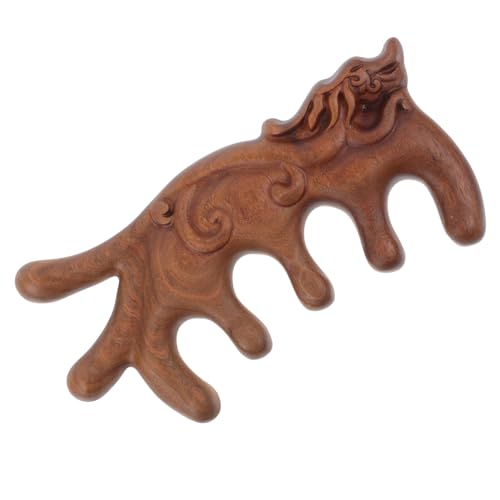 FOMIYES Wooden Scalp Massager Comb Handheld Massage Tool for Head Therapy Unique Dragon Design Durable Travel Friendly Comb for Family Use Present Option