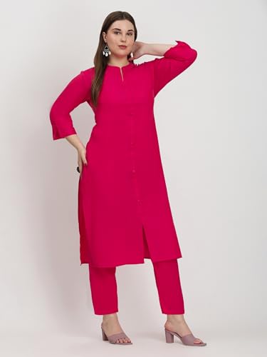 Image of SINDOORI Collar Kurta for Women Solid Colour S to 6XL Plus Size Kurta for Women