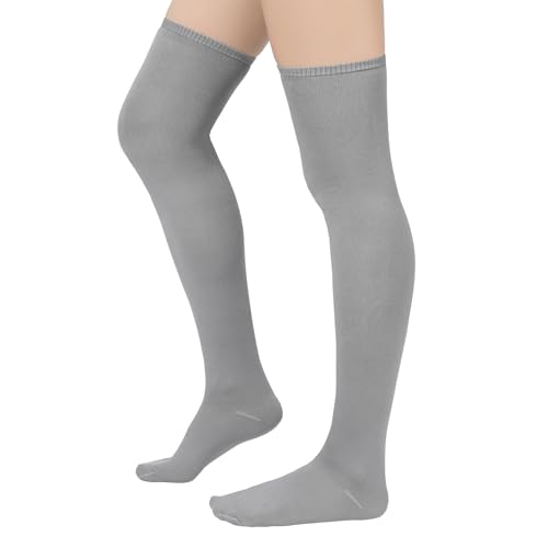 Image of Century Star 3 Pairs Thigh High Socks for Women Over the Knee High Socks Triple Stripe Long Stockings Thigh Highs Leg Warmer