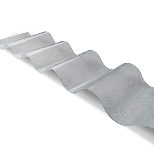 Ironlux - Placa de Poliéster Reforzada con Fibra de Vidrio Mini Onda Incoloro - Placas Techo Exterior - Reemplazo de Uralita - Espesor 0.8mm - 2500 x 1150 - Protección UV a 1 Cara Cover