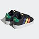 adidas Unisex Baby Grand Lifestyle Hook and Loop Shoes Tennisschuhe, Core Black/Lucid Blue/Court Green, 19 EU