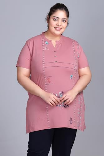 Image of In Love Women's Cotton Blend Plus Size Printed Kurti