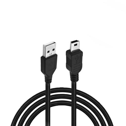 JZK 1M Câble mini USB noir, USB 2.0 Type A vers Mini B, charge rapide et transfert de données, pour microphone Blue Yeti, pour GoPro Hero HD, lecteur MP3,...