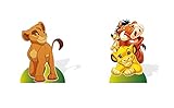 Figura de cartón con el rey león, altura natural, con pie independiente, ideal para cumpleaños, fiestas y eventos, fabricado en cartón resistente (Simba + Simba Timon y Pumba)